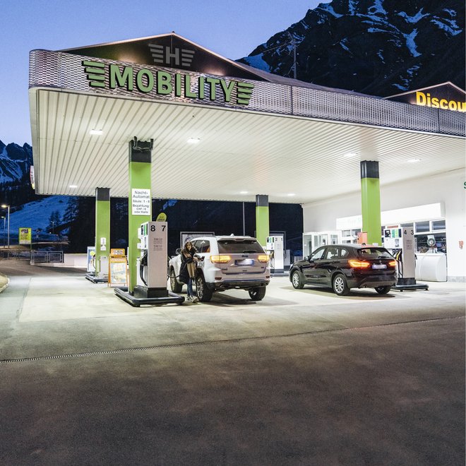 Samnaun: Tanken im Mobility Center Samnaun: Tanken im Mobility Center